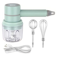 Hand Mixer Cordless Electric Blender Portable Multi-Purpose Food Beater for Mixing Eggs Whipping Cream Chopping Garlic C