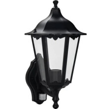 Luceco Six Panel Coach Lantern with PIR Sensor, Black