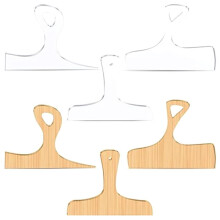 3-Teilige Holzbearbeitungs-Acrylschablonen - Charcuterie-Brettgriff/Schneidebrett, Abgewinkelte, Kurvige Tracing-Schablonen für die KüChe