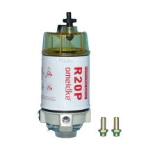 OMEIDKE Marine Hand Pump Type Fuel Filter Assembly R20P Oil-Water Separator Assembly for Loader Excavator
