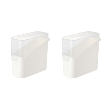 Cheese Slice Storage Container,Cheese Slice Holder Tea Bag Organizer Box Airtight Food Keeping Box Container White