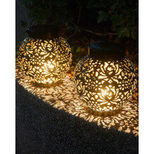 Unique Mothers Day and Birthday Gift for Mum, MOXTOYU Solar Lanterns, 2Pack Outdoor Solar Lights with IP44 Water Resistant, Auto On/Off Metal Yard Ar