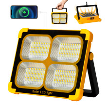100W LED Solar Work Light Portable, 10000LM 12000mAh