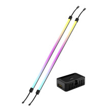 CORSAIR iCUE LINK LS350 Aurora RGB Light Strips 350mm Kit – 2x Magnetic Diffused Individually Addressable RGB LED Strips – iCUE LINK Adapter and A