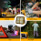 100W LED Solar Work Light Portable, 10000LM 12000mAh 5