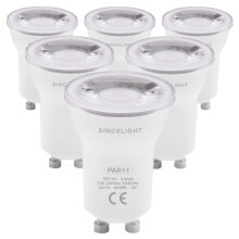 SINCELIGHT LED MR11 with GU10 Base (PAR11 MINI Reflector Ø35mm), Spot Light Bulb, 3 Watt, 300 Lumens, 25W Halogen Equivalent, 4000K(Neutral White), H