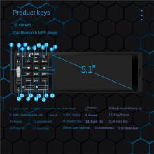 Car Radio Player 5.1In CarPlay Android Auto Mirror Car Media Player TouchScreen TF AUX USB TypeC Charging F133