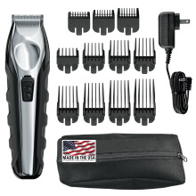 Tondeuse à barbe Wahl USA Lithium Ion avec 11 peignes pour hommes - Modèle 9888