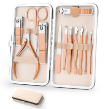 Professionele Manicure Set Scherpe Stevige Nagelverzorgingskit RVS 12 in 1