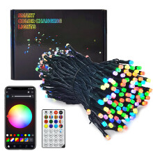 YOSION Smart Christmas Lights, 98FT 300 RGB LED App Controlled Color Changing String Fariy Lights with Timer, Music Sync, Dimmable, DIY Color for Xma