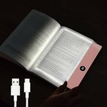 Book Light, 3 Colors Flat LED Reading Lights for Books in Bed with Memory Function, Dimming Timer Book Lamp, Rechargeable Bedside Lamps Book Lovers Gi