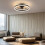 NEWSEE LED Ceiling Fans with Lights Reversible Remote, 4