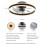 NEWSEE LED Ceiling Fans with Lights Reversible Remote, 5