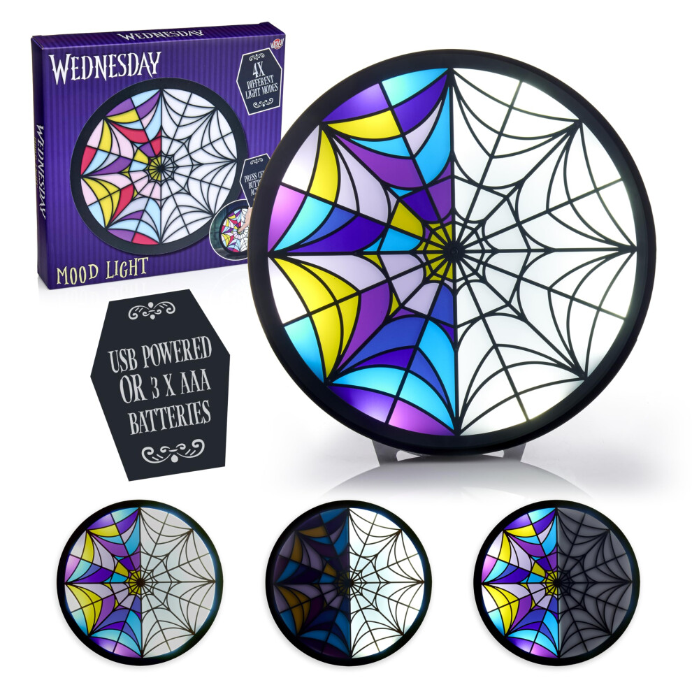 Wednesday Window Mood With Multi-Modes | Wednesday Addams Giftable | Official Merchandise, Collectibles, Toys And Gifts For Tee Light Wow! Stuff