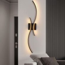 Comely Modern LED Wall Lights Indoor, 27W LED Wall Light Warm White 3000K, Long Wall Sconce for Bedroom Living Room Dining Room Corridor Hallway (Blac