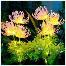 DooYard Solar Garden Lights, Flowers Lights with Glowing Flowers & Stems, Upgraded Solar Panel, Outdoor Lights for Garden Decoration,Yard Decor and G