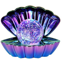 Dnaaz Opalescent.Metallic-Col.Ch'g Clam wt Glitter Pearl