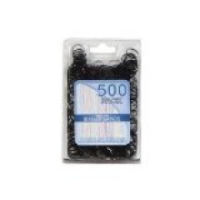 Basic Solutions Snag-Freie Kleine Schwarze Silikonhaargummis, 500 Stück