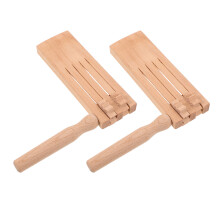 10Stk Holz Ratsche Doppelreihe Klangspiel Kinder Gelb