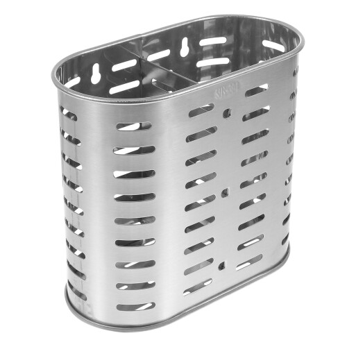 2Stk Edelstahl Besteck Abtropfbehälter Stäbchen Gabel Löffel Organizer 1