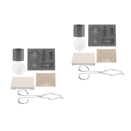 2Sets Graphit Tiegelset Metall Gießen Schmuck DIY 1