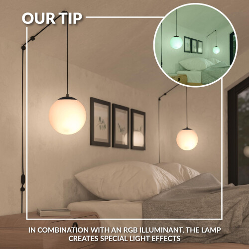 EGLO Eglo Plug in Pendant Light Rondo 3, Light Cord with Switch, 2