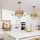 FRIXCHUR Crystal Chandeliers Modern 3-Tier Flush Mount 4