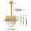 FRIXCHUR Crystal Chandeliers Modern 3-Tier Flush Mount 9