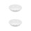 2Pcs White Ceramic Lace Pizza Baking Tray Non-Stick Oven Pan 5