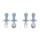 2Sets Sky-Blue Silicone Handle Children Silverware Set Stainless Steel 10