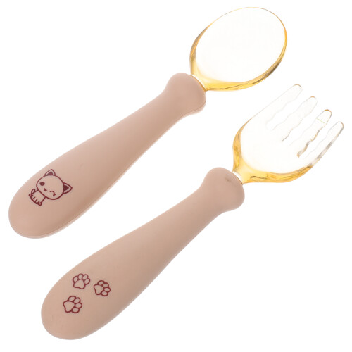 4Sets Flexible Silikon Gabel Babybesteck Für Esslernphase 2
