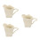 3Stk Multifunktionale Keramik Milchaufschäumer Sahnekännchen Beige 5