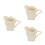 3Stk Multifunktionale Keramik Milchaufschäumer Sahnekännchen Beige 8