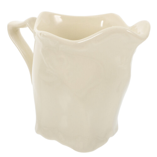 3Stk Multifunktionale Keramik Milchaufschäumer Sahnekännchen Beige 2