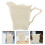 3Stk Multifunktionale Keramik Milchaufschäumer Sahnekännchen Beige 11