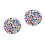 200St Multicolor Cabochon Voor 6