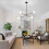 QAREHL Chandeliers Ceiling Lights, 6 Arm Sputnik Ceiling 3