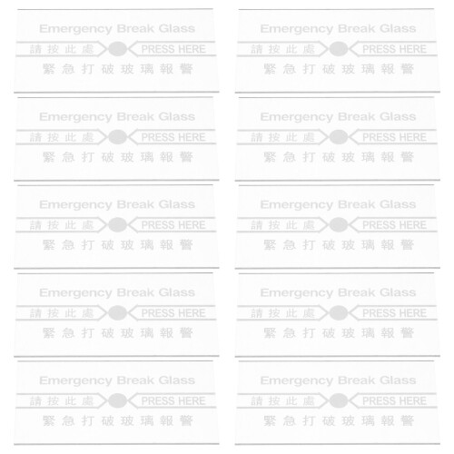 20Stk Ersatzglas Feueralarmmanuell Transparent Langlebig 2