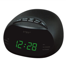 VST Clock Controlled AM FM Dual Channel LED Radio Alarm Clock Plug in Clock Radio Dual Alarm Clock Consumer Electronics