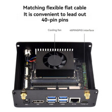 For Jetson Orin Aluminum Alloy Case with Camera Holder for Jetson Orin /Jetson Orin NX Kits Case with PWM Fan