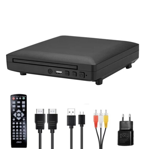 DVD Player Compact Personal Multimedia EVD Player Multifunction DVD MP3 MP4 RW VCD CD Player Home Theater System EU Plug 1