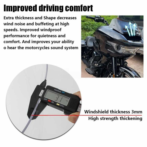 12" Wind Splitter Windshield Windscreen Cover for  Road Glide FLTRX FLTRXSE 23-24 1
