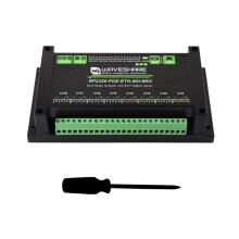 Waveshare Relé de Rede WiFi Industrial RP2350 de 8 Canais com Interface RS485 Isolada Integrada e Porta de Rede PoE/Porta Ethernet Padrão