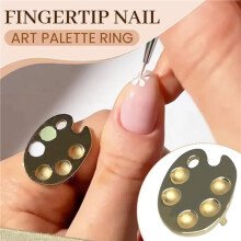 5pcs Fingertip Manicure Palette Nail Art Color Palette Finger Mixing UV Gel Polish Painting Plate