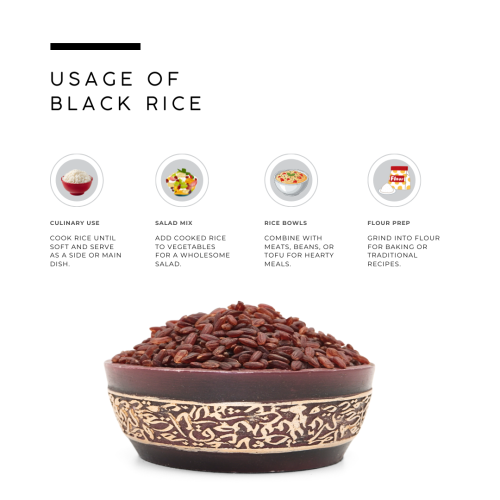 Black rice | Forbidden Rice - 500g / 17.6 Oz 2