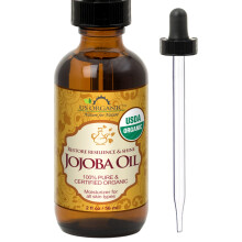 US Organic Jojoba Olie, USDA Gecertificeerd Biologisch, 100% Puur & Natuurlijk, Koudgeperst, Ongefilterd