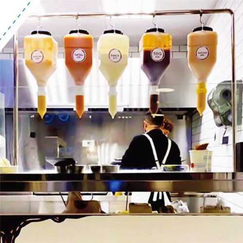 3.5L Hanging Sauce Dispenser Sauce Bottle Large Diameter Sauce Squeeze Bottle Condiment Squeeze Bottles 1