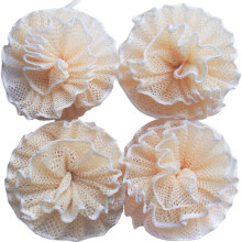 Super Exfoliating Home Spa Weave Loofah Shower Sponge Pouf Mesh Brush - Bath Spa Puff Scrubber Ball - Face Body Poof - Rich Foams Bubble(4.7" Each) Pa