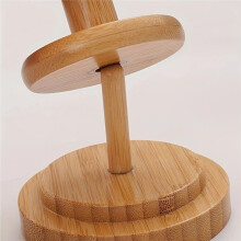 Bamboo and Wood Yarn Stand Yarn Spool Home Braided Yarn Spool Storage Stand Table Top Rotary Wooden Winder