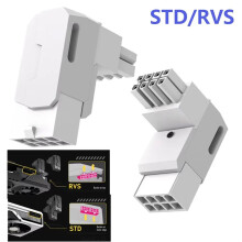 8-Pins PCIe GPU-Stroomadapter met 90 Graden Hoekconnector, Aluminium Behuizing voor Desktop-Videokaart, Wit, Standaard